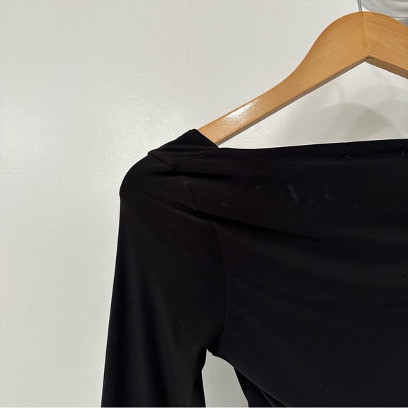 Pretty Little Thing Black Long Sleeve Crop Top Size US 2 - Picture 7 of 9